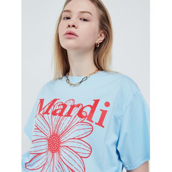 韓國MARDI MERCREDI - TSHIRT FLOWERMARDI (SKY RED)