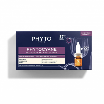 PHYTOCYANE 植萃防脫育髮安瓶精華 (女士配方- 持續性脫髮)12 x 5ml 