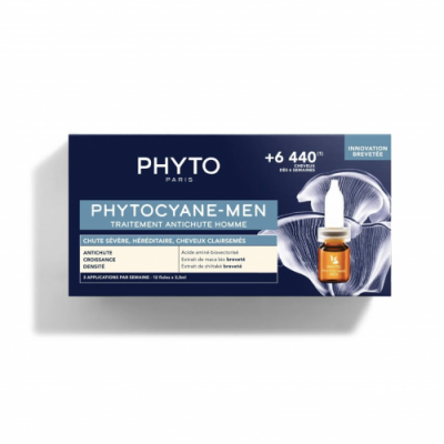 PHYTOCYANE 植萃防脫育髮安瓶精華 (男士配方) 12x5ml